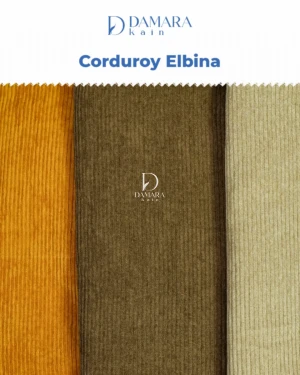 Kain Poly Salur Corduroy Elbina