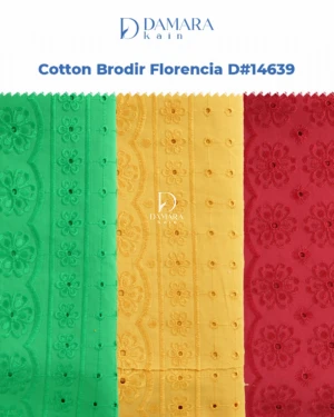 Kain Katun Brukat Bordir Full Warna Florencia D#14639