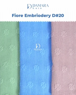 Bahan Kain Kaos Motif Bordir Fiore Embroidery D#20