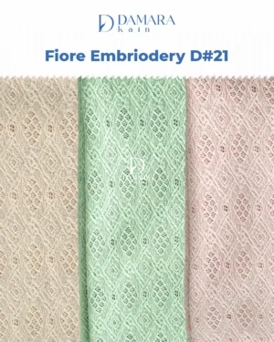 Bahan Kain Kaos Motif Bordir Fiore Embroidery D#21