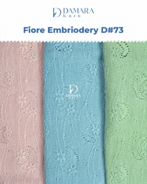 Bahan Kain Kaos Motif  Bordir Fiore Embroidery D#73