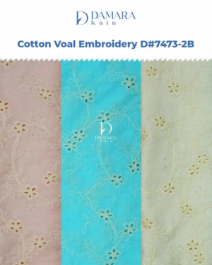 Kain Cotton Voal Embroidery D#7473-2B