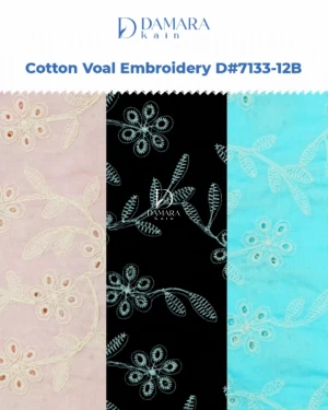 Kain Cotton Voal Embroidery D#7133-12B