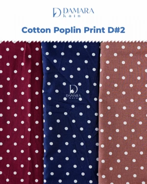Bahan Kain Cotton Poplin Polkadot