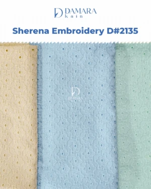 Kain Katun Bordir Sherena Embroidery D#2315