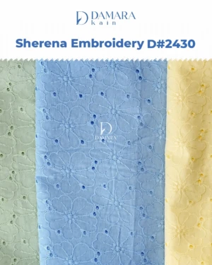 Kain Katun Bordir Sherena Embroidery D#2430