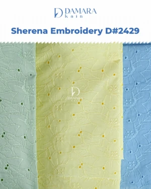 Kain Katun Bordir Sherena Embroidery D#2429